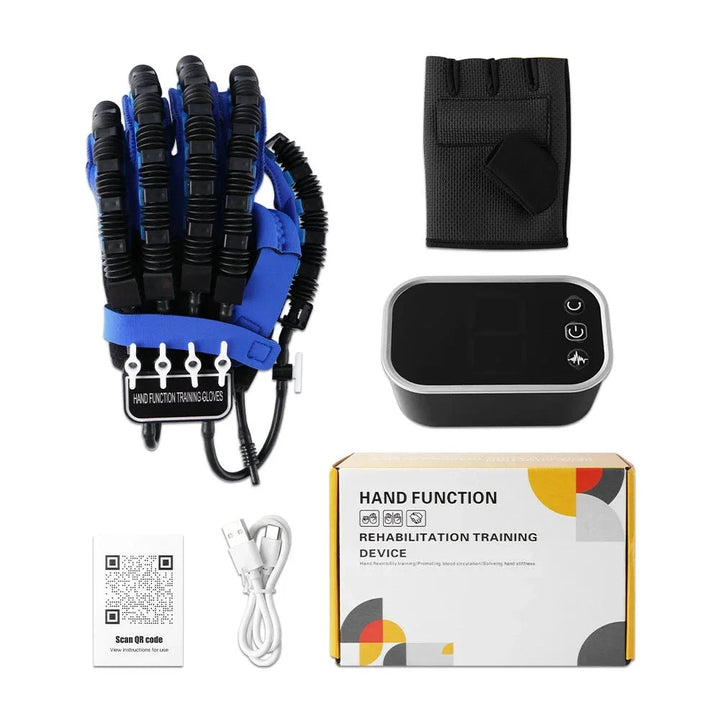 Premium beheizte Rehabilitationsrobotergloves für die Schlaganfallrehabilitation - Intelligenter Fingertrainer mit Sprachausgaben, einstellbarer Intensität und Handwärmung für die Hemiplegie-Therapie