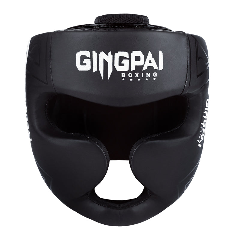 Premium Kickboxing Helmet – Full Face Muay Thai, MMA, Karate, Sanda Training Headgear, PU Leather, Protective Guard for Men