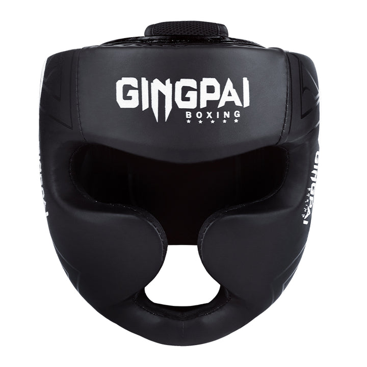 Premium Kickboxing Helmet – Full Face Muay Thai, MMA, Karate, Sanda Training Headgear, PU Leather, Protective Guard for Men