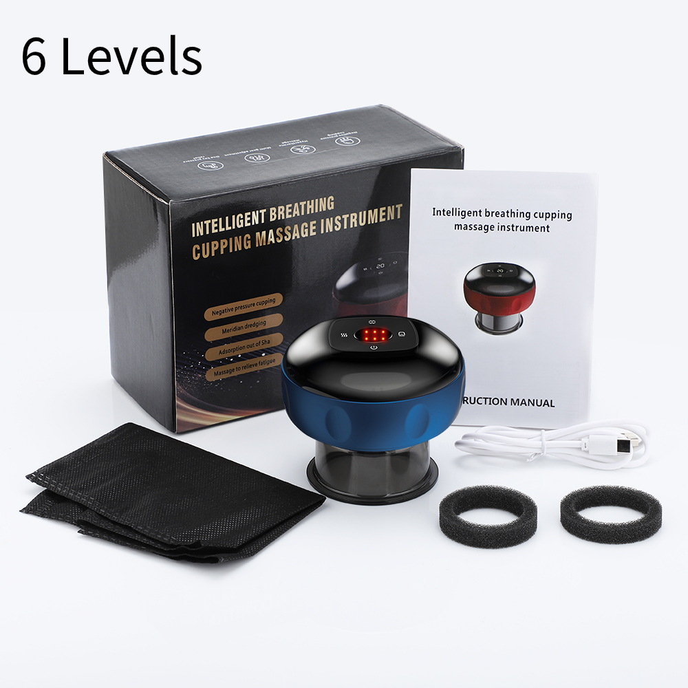 Premium Electric Cupping Therapy Set – Rechargeable Gua Sha Massager, 12-Level Vacuum Suction, Fat Burning & Slimming, Red 