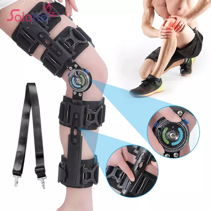 Premium Hinged ROM Knee Brace | Adjustable Post-Op Immobilizer for ACL, MCL, PCL Injury Support | Tool-Free Length Adjustment