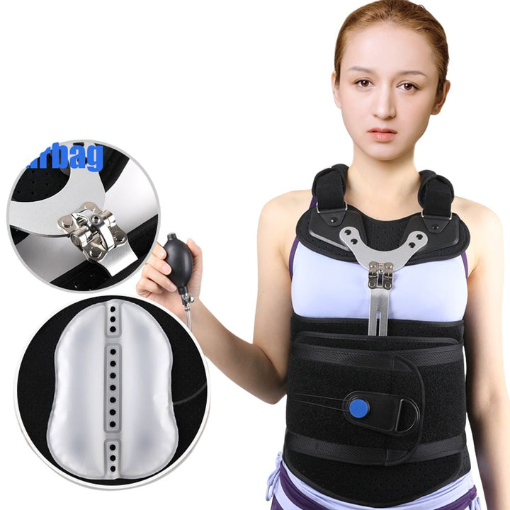 Premium TLSO Thoracic Full Back Brace for Kyphosis & Osteoporosis Relief, Adjustable Compression Support for Spinal Fractures