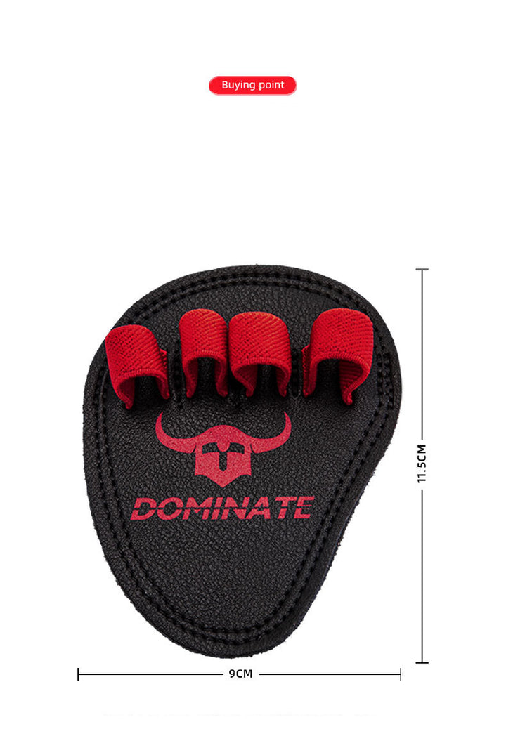 Premium Cowhide Weightlifting Gloves for Men & Women - Fitness Gym Grip Pads with 4 Finger Loop, Hand Palm Protection for 