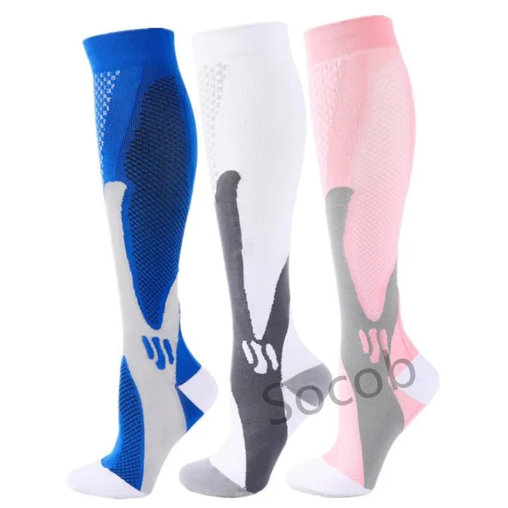Premium Kompressionssocken für Männer und Frauen – Elastische Sport-, Lauf-, Wander-, Schwangerschafts- und Flugsocken für Krampfadern, geschwollene Beine, Marathonunterstützung