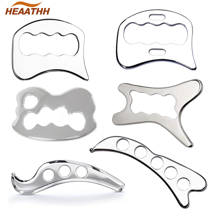 Premium Stainless Steel Gua Sha Scraping Massage Tool for Muscle Relaxation, IASTM for Back, Legs, Arms, Anti-Cellulite 