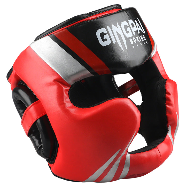 Premium Kickboxing Helmet – Full Face Muay Thai, MMA, Karate, Sanda Training Headgear, PU Leather, Protective Guard for Men