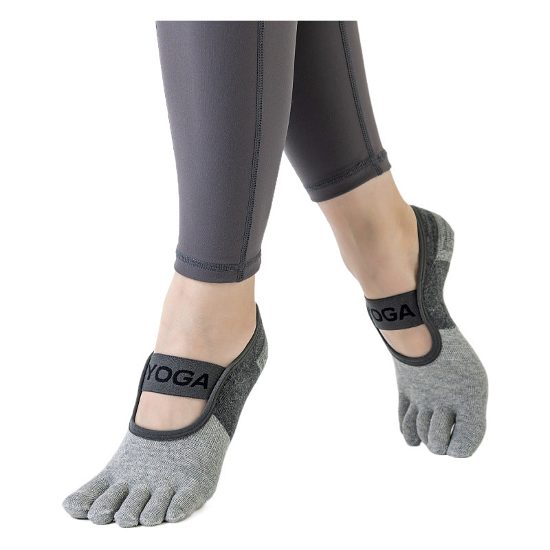 High-Quality Anti-Slip Yoga Socks for Women – Breathable Cotton, Ballet-Inspired Bandage Design, Perfect for Pilates, Dance