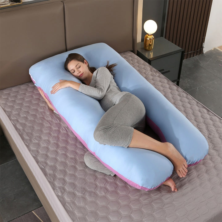 Premium Soft Fleece Pregnant Pillow – U-Type Lumbar Support Cushion for Pregnancy – Multi-Function Side Protection Pillow for