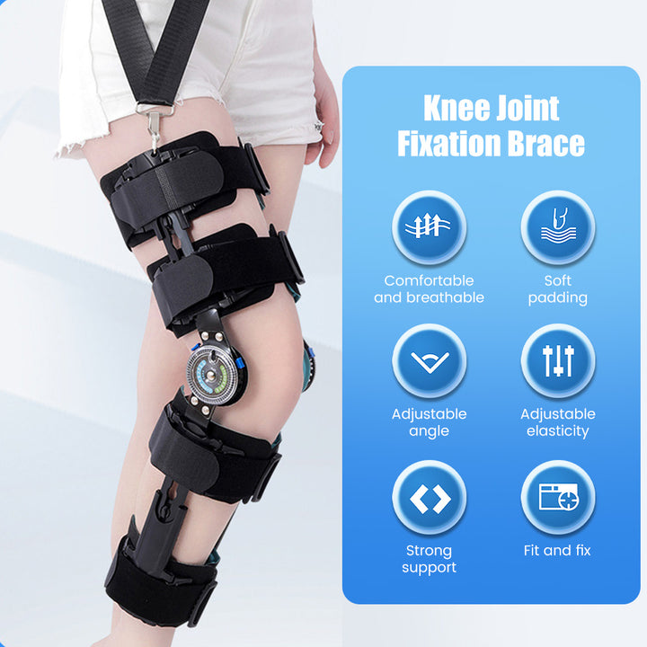 Premium Hinged ROM Knee Brace | Adjustable Post-Op Immobilizer for ACL, MCL, PCL Injury Support | Tool-Free Length Adjustment
