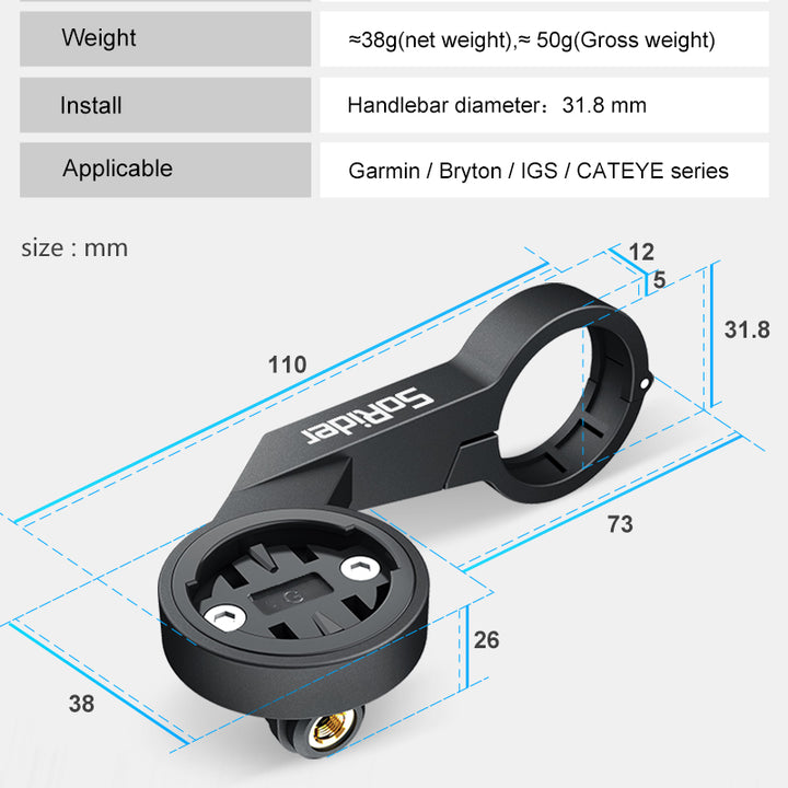 Premium Speed & Cadence Sensor for Cycling – X2 Heart Rate Monitor, S1 Bike Computer Mount, GPS Compatibility for GARMIN