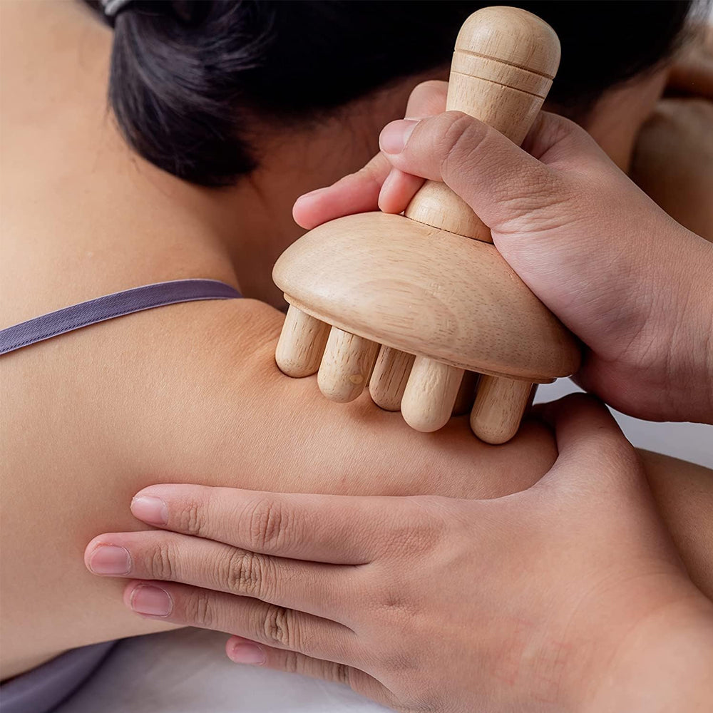 Premium Wood Therapy Massage Tools Set for Body Shaping, Anti-Cellulite, Lymphatic Drainage, Ergonomic Massage Rollers