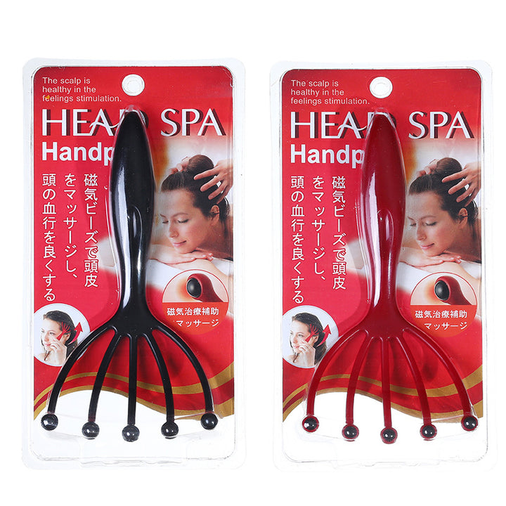 Premium Nine-Claw Head Massager - 360° Rotating Massage Beads, Handheld Steel Ball Design for Scalp & Neck Relaxation, Stress