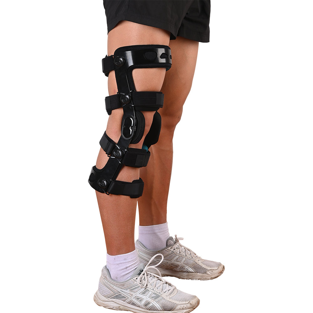 Premium verstellbare Kniebandage für ACL-, Meniskus- und Bänderverletzungen | ROM-Scharnierorthopädische Unterstützung für Männer und Frauen | Optimale Stabilität und Komfort