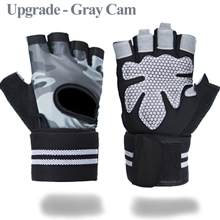 Premium Half Finger Gloves for Gym & Cycling - Anti-Slip Gel Pad Workout Gloves for Men & Women, Fingerless Fitness Gloves,