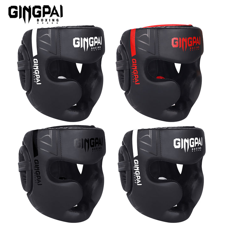 Premium Kickboxing Helmet – Full Face Muay Thai, MMA, Karate, Sanda Training Headgear, PU Leather, Protective Guard for Men