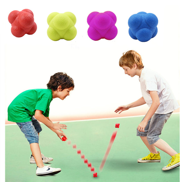 Premium Reaction Training Ball for Speed & Agility – Hexagonal Silicone Reflex Ball for Coordination & Sports Fitness  