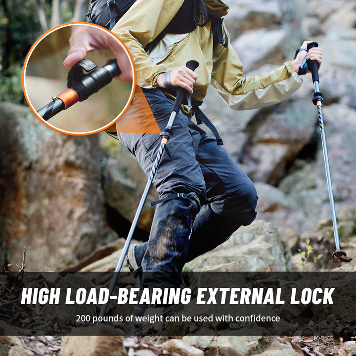 Premium Ultralight Folding Trekking Pole – Adjustable Telescopic Walking Stick, Aviation-Grade Aluminum Alloy, EVA Anti-Slip 