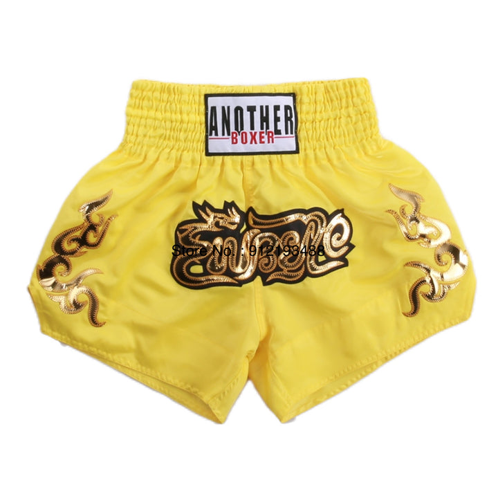 Premium Muay Thai Shorts 2024 – Unisex Boxing & Kickboxing Training Pants with Embroidery, Wide-Leg Design for Men,  