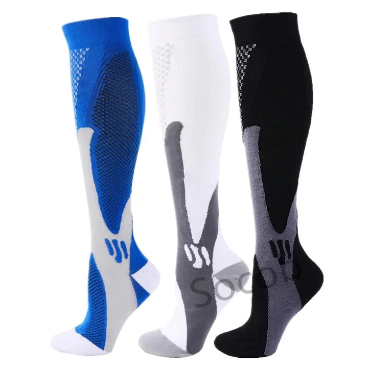 Premium Kompressionssocken für Männer und Frauen – Elastische Sport-, Lauf-, Wander-, Schwangerschafts- und Flugsocken für Krampfadern, geschwollene Beine, Marathonunterstützung