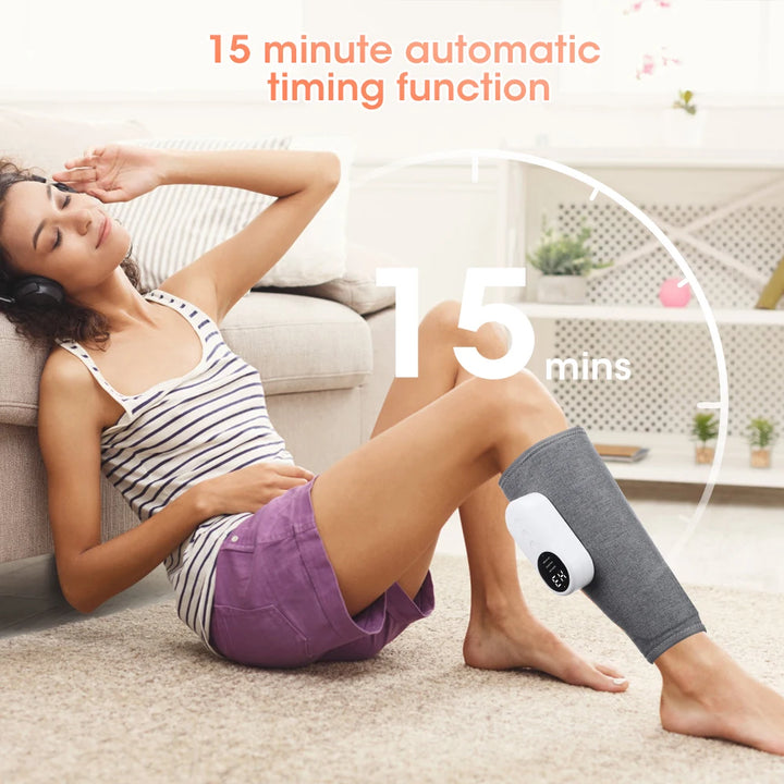 Premium Electric Leg Massager - 360° Air Compression Calf & Thigh Massager with Heat, Three Massage Modes, and Long-Lasting 