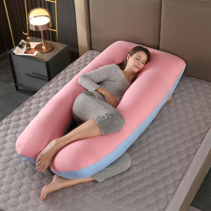 Premium Soft Fleece Pregnant Pillow – U-Type Lumbar Support Cushion for Pregnancy – Multi-Function Side Protection Pillow for