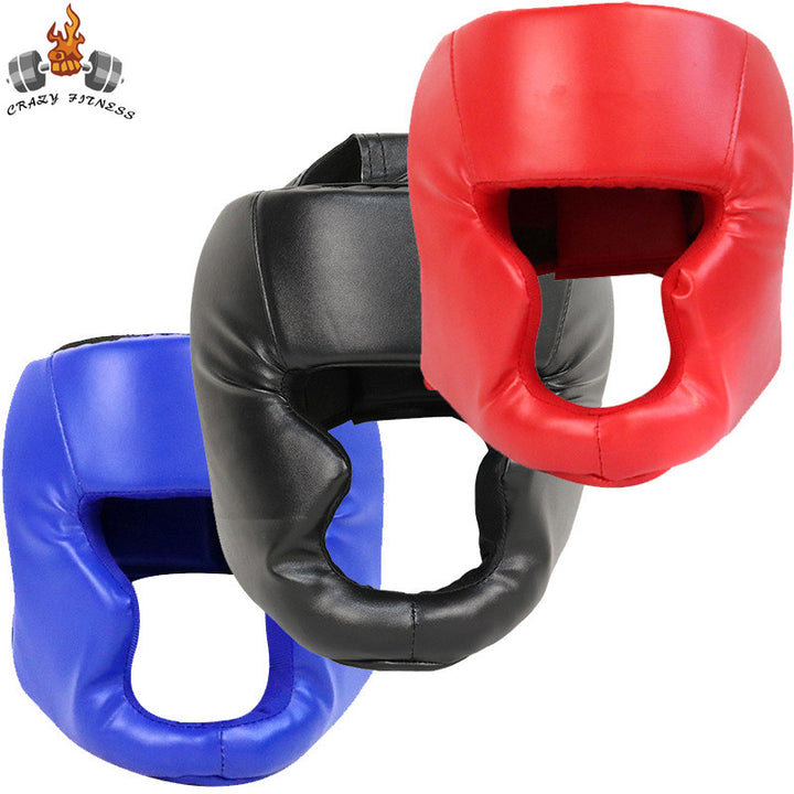 Premium Boxkopfschutz für Kinder und Erwachsene – Karate, Muay Thai, MMA, Sanda Training Sicherheitshelm, PU-Leder, verstellbare Größen (30-60 cm)