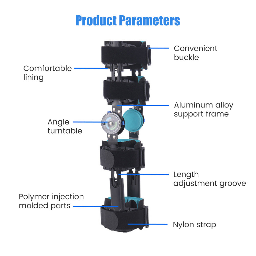Premium Hinged ROM Knee Brace | Adjustable Post-Op Immobilizer for ACL, MCL, PCL Injury Support | Tool-Free Length Adjustment