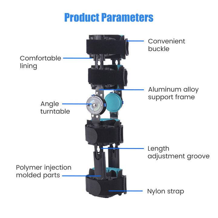 Premium Hinged ROM Knee Brace | Adjustable Post-Op Immobilizer for ACL, MCL, PCL Injury Support | Tool-Free Length Adjustment