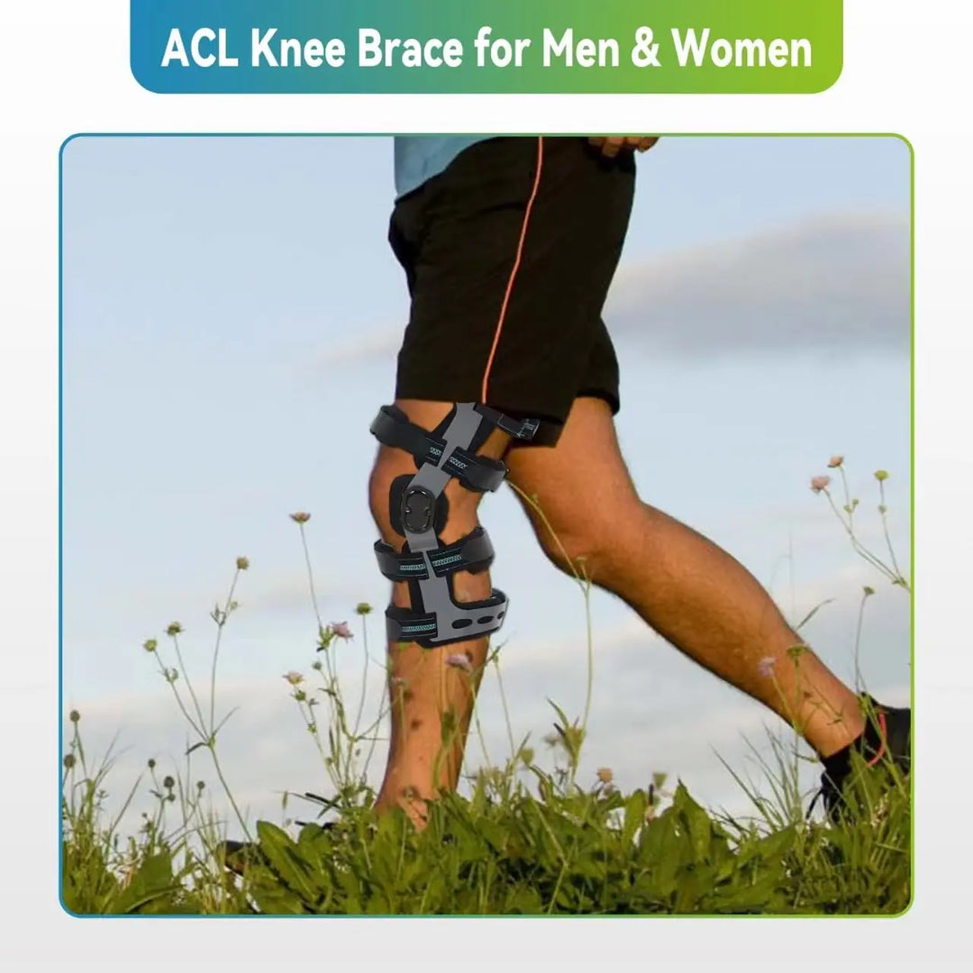 Premium Hinged ROM Knee Brace | Adjustable Post-Op Immobilizer for ACL, MCL, PCL Injury Support | Tool-Free Length Adjustment