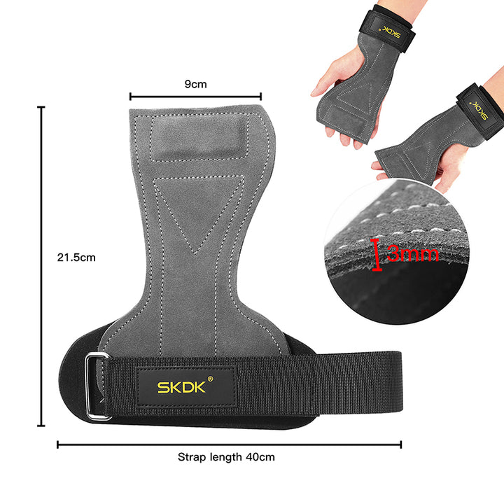 Premium Cowhide Gym Grips - Palm Guards & Protectors for Weightlifting, Gymnastics & Fitness Training - Durable Workout 