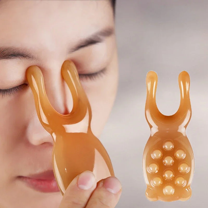 Premium Resin Face Lifting Gua Sha Tool - Y-shaped Fork Massage Plate for Facial Sculpting, Nose Massage, and Trigger Point