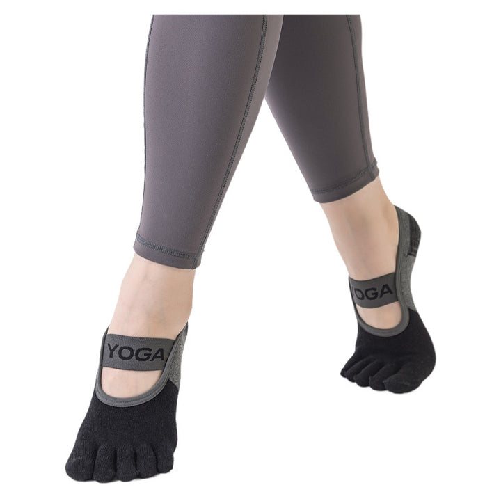 High-Quality Anti-Slip Yoga Socks for Women – Breathable Cotton, Ballet-Inspired Bandage Design, Perfect for Pilates, Dance