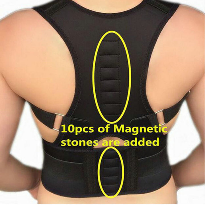 Premium Magnetic Therapy Posture Corrector for Scoliosis and Lumbar Support - Pain Relief Back Brace for Men and Women, 
