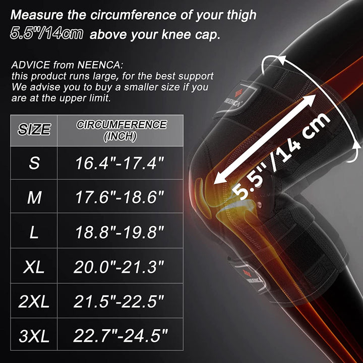 Premium Hinged Knee Brace for Pain Relief & Support, Copper Stabilizers for ACL, Meniscus Tear, Arthritis, Adjustable Open 