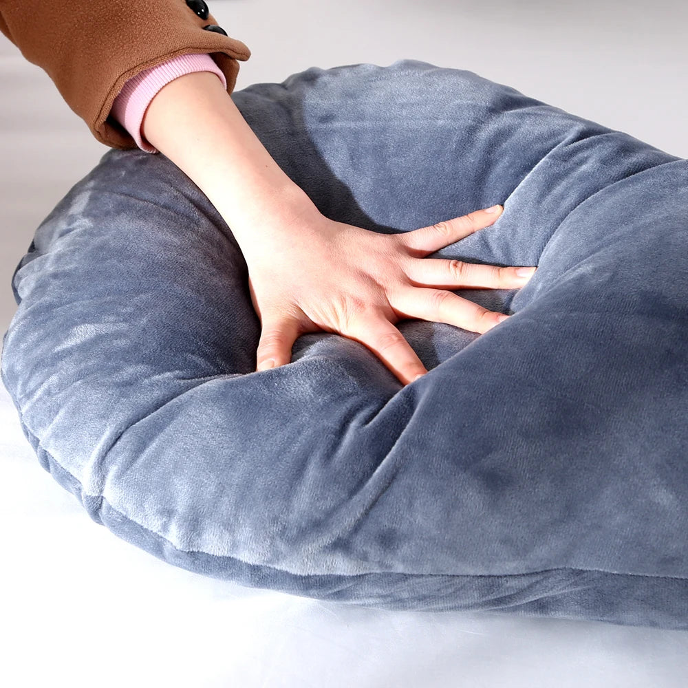 Premium Soft Fleece Pregnant Pillow – U-Type Lumbar Support Cushion for Pregnancy – Multi-Function Side Protection Pillow for