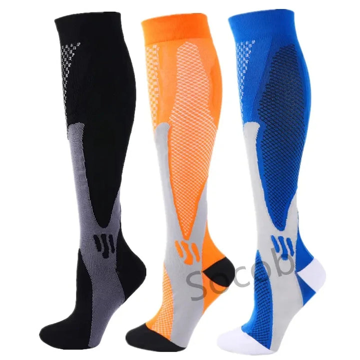 Premium Kompressionssocken für Männer und Frauen – Elastische Sport-, Lauf-, Wander-, Schwangerschafts- und Flugsocken für Krampfadern, geschwollene Beine, Marathonunterstützung