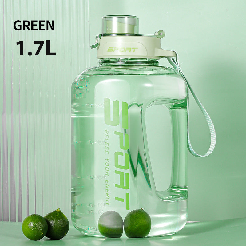 Premium Large Capacity 1.7L/2.7L Sports Water Bottle - Portable Fitness Cup for Gym, Cycling, Camping, BPA-Free Tritan