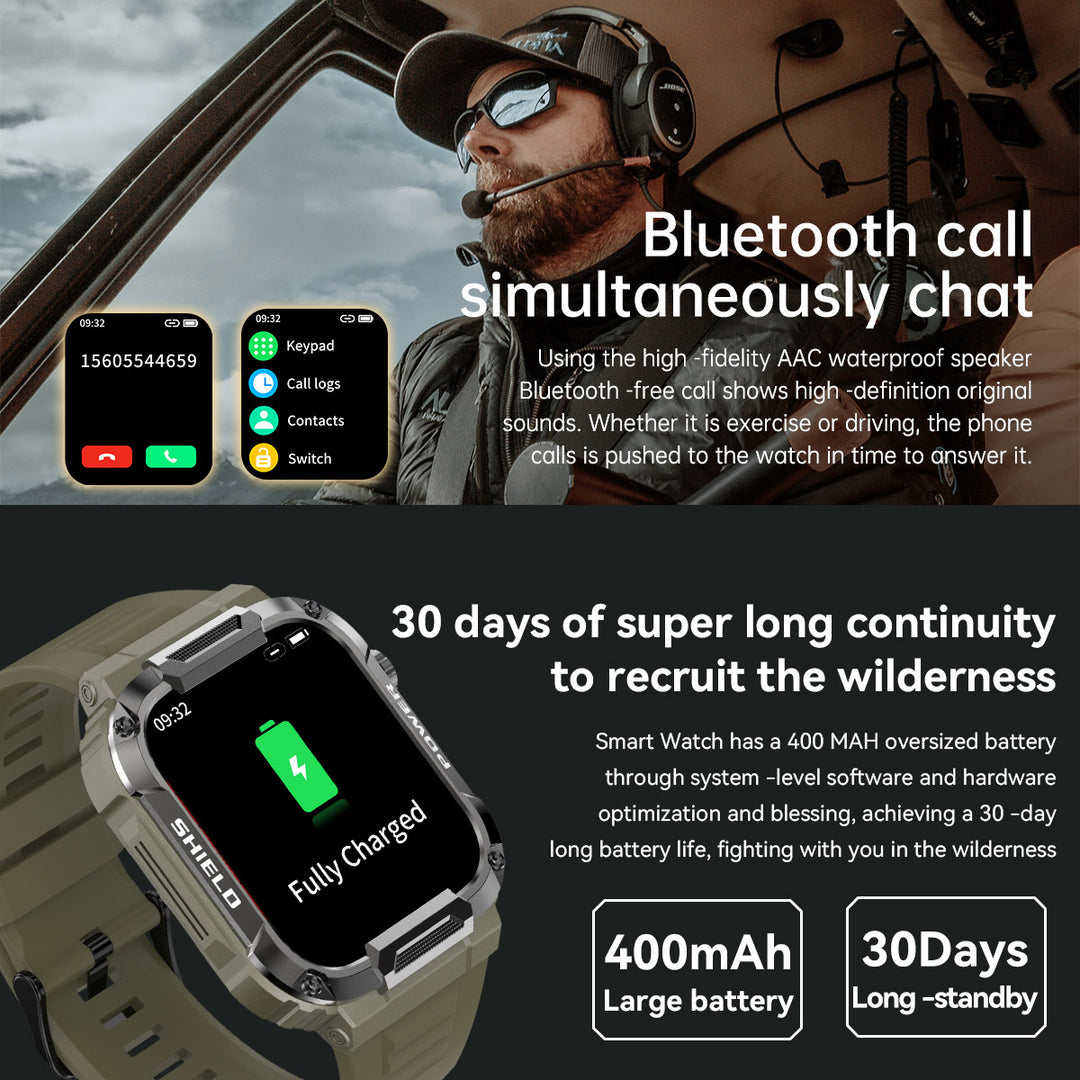 Premium 2024 Smartwatch with Earphones – Bluetooth Call, GPS Tracker, Heart Rate Monitor, Music Playback, Fitness Tracker, 