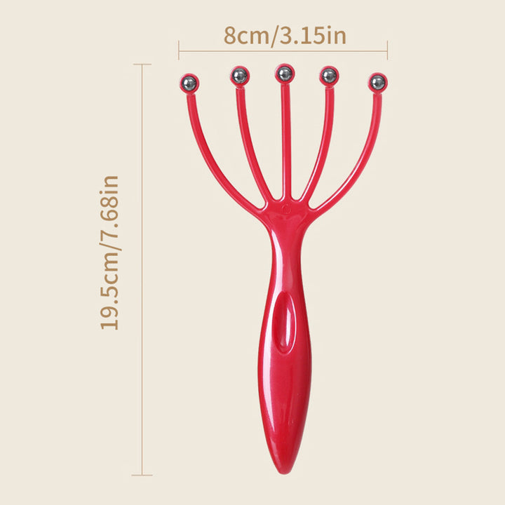 Premium Nine-Claw Head Massager - 360° Rotating Massage Beads, Handheld Steel Ball Design for Scalp & Neck Relaxation, Stress