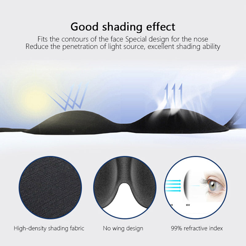 Premium 3D Sleep Mask – Soft Memory Foam Eye Mask for Sleep, Travel, and Migraine Relief – Blockout Light, Comfortable and 
