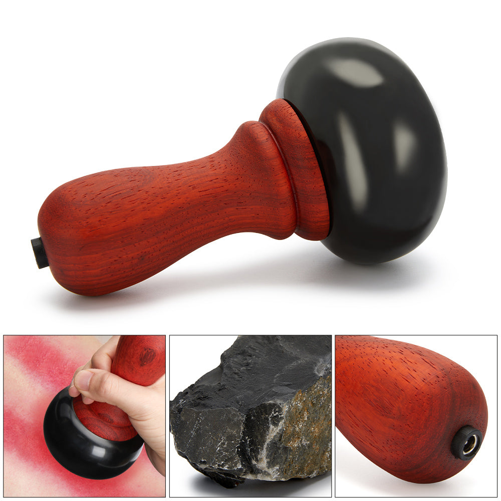 Premium Hot Stone Electric Gua Sha Massager for Skin Lift & Muscle Relaxation – Natural Bianstone, 5 Temperature Settings, 