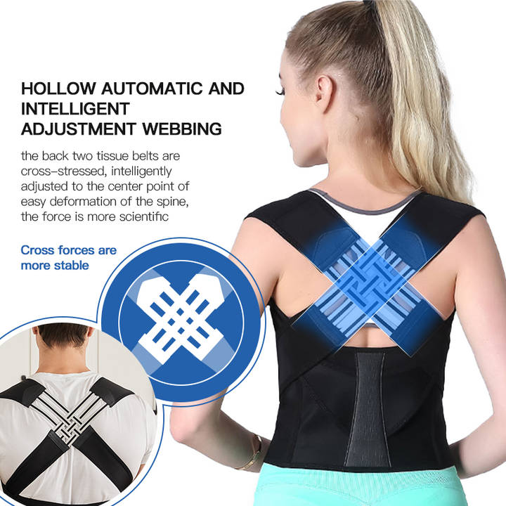 Premium Back Posture Corrector Brace for Women – Adjustable Shoulder Support Belt, Lightweight & Breathable Design for  
