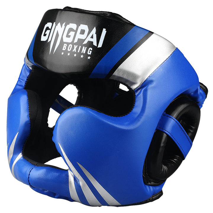 Premium Kickboxing Helmet – Full Face Muay Thai, MMA, Karate, Sanda Training Headgear, PU Leather, Protective Guard for Men