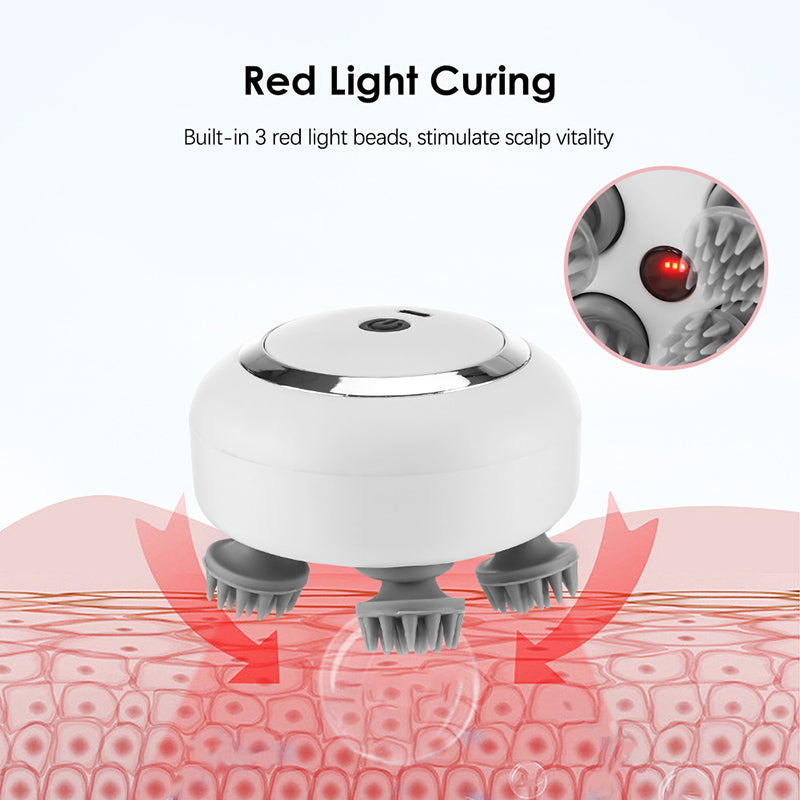 Premium Rechargeable Electric Scalp Massager for Hair Growth, Stress Relief & Headache Relief – Waterproof Handheld Massager