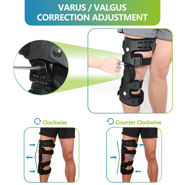 Premium verstellbare Kniebandage für ACL-, Meniskus- und Bänderverletzungen | ROM-Scharnierorthopädische Unterstützung für Männer und Frauen | Optimale Stabilität und Komfort