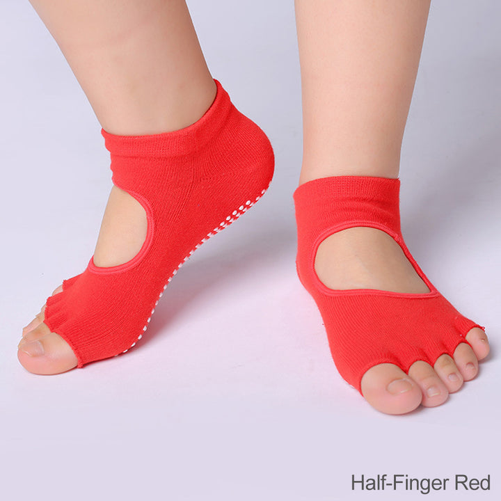 Premium Non-Slip Five-Toe Yoga Socks for Women – Colorful, Breathable, Cotton Dance & Sports Socks with Anti-Slip Grip