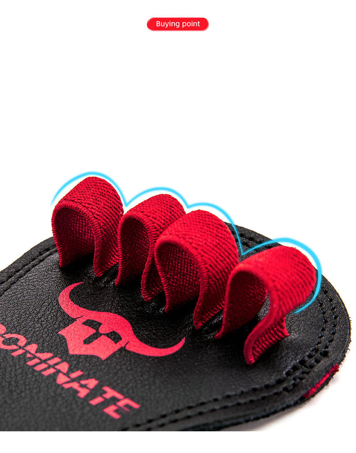 Premium Cowhide Weightlifting Gloves for Men & Women - Fitness Gym Grip Pads with 4 Finger Loop, Hand Palm Protection for 
