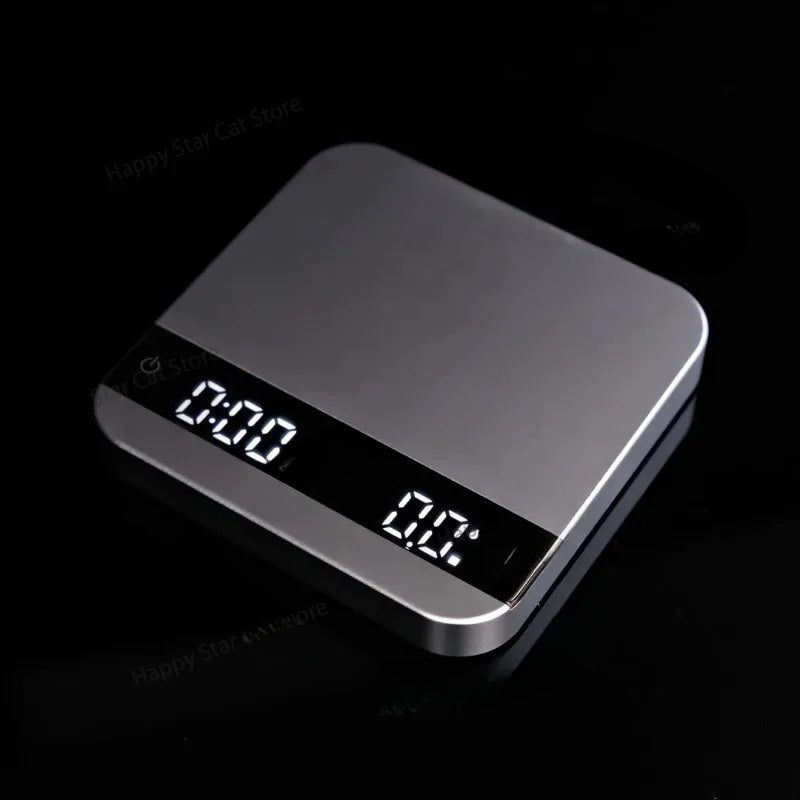 Premium Smart Espresso Coffee Scale – Auto Timer, USB Charging, Waterproof Non-Slip Pad, Perfect for Home and Cafe Baristas