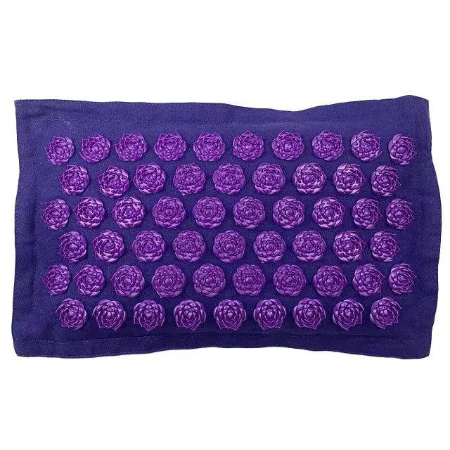 Premium Kokosnuss-Palmen-Akupressur-Yogamatten-Set – 74x44cm Natur-Leinen-Kissen & Kissen für Entspannung – Leicht, tragbar, mit Canvas-Tasche – Erhältlich in Hellblau, Lila, Grün, Dunkellila