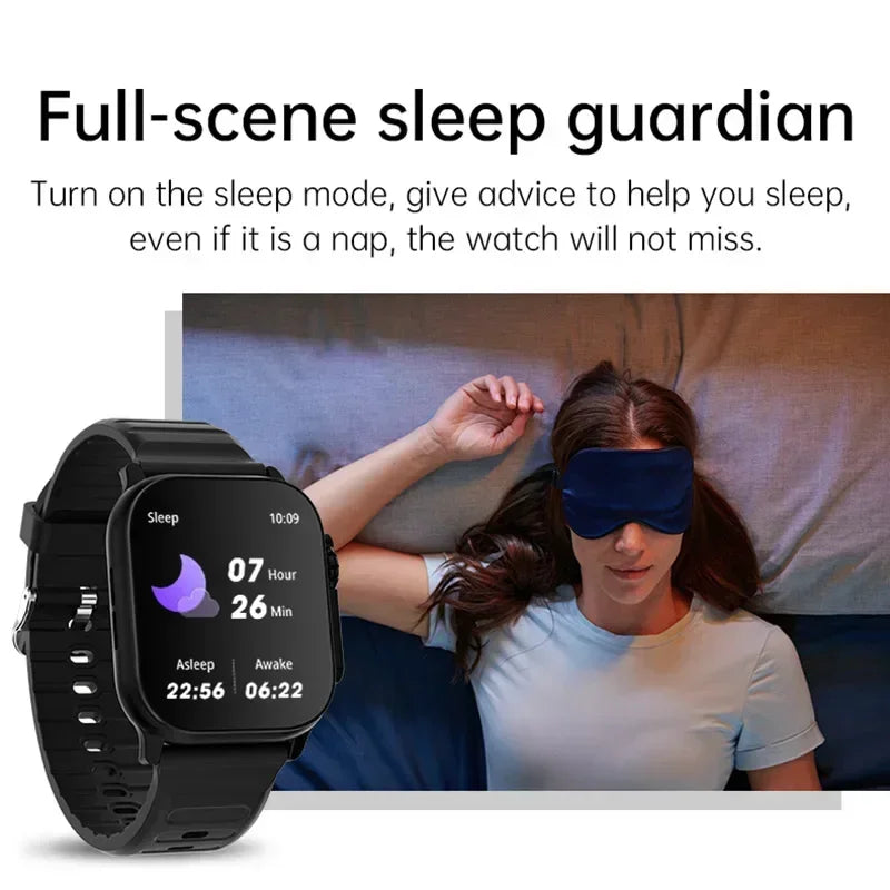 Luxus-Smartwatch für Männer und Frauen – 49 mm Bluetooth GPS-Tracker, NFC, Musiksteuerung, kabelloses Laden, hochwertige Fitnessuhr – Gesundheitsüberwachung